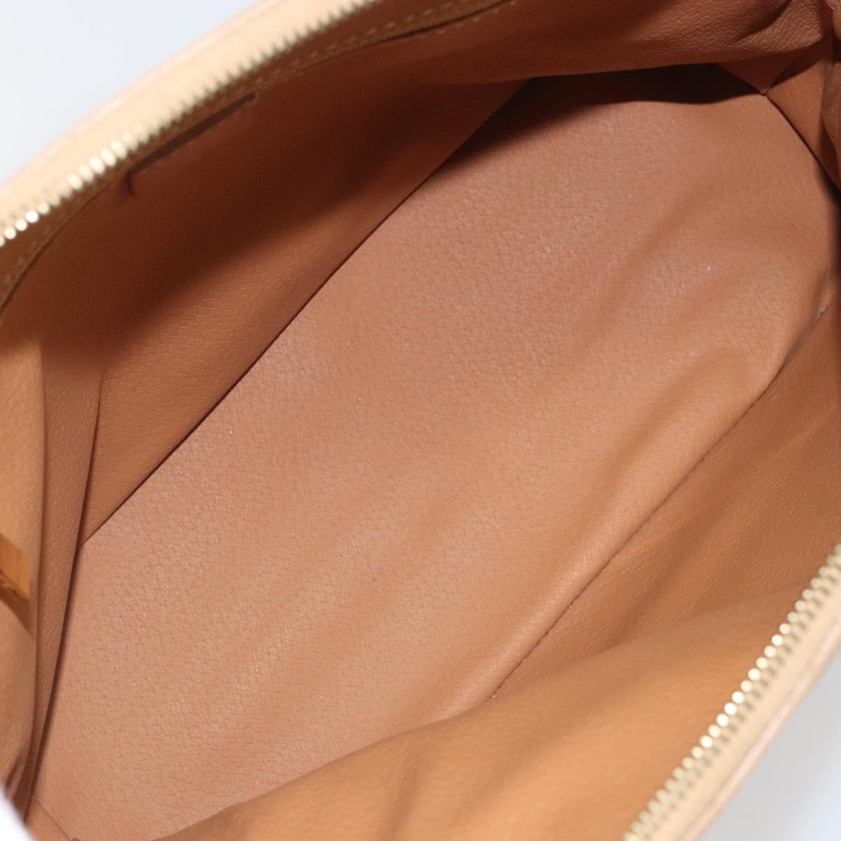 CELINE Macadam Canvas Hand Bag PVC Beige Gold Auth 168604