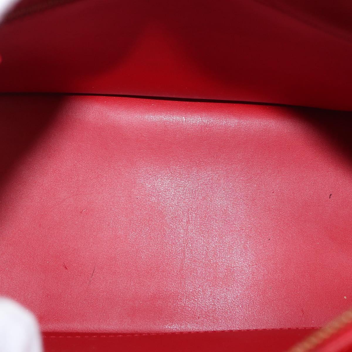 LOUIS VUITTON Monogram Vernis Houston Hand Bag Red M91092 LV Auth 168608