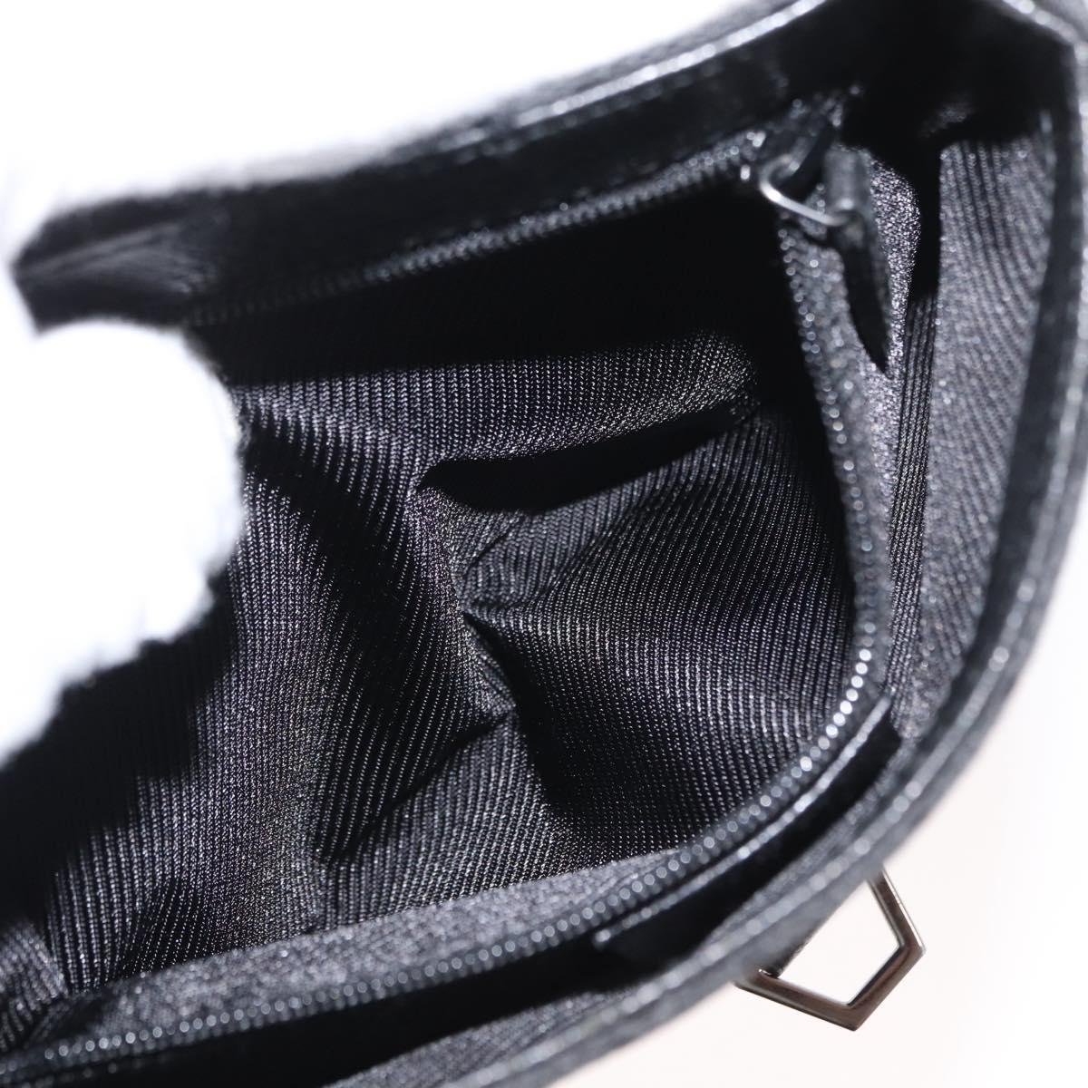 GUCCI GG Canvas Jackie Waist bag Black Silver 92543 Auth 168617
