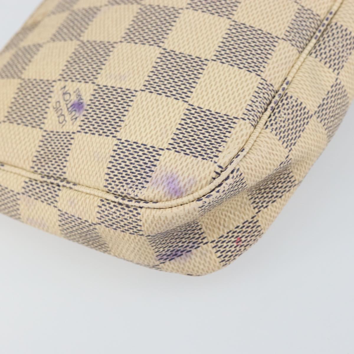LOUIS VUITTON Damier Azur Pochette Accessoires Pouch N41207 LV Auth 168622