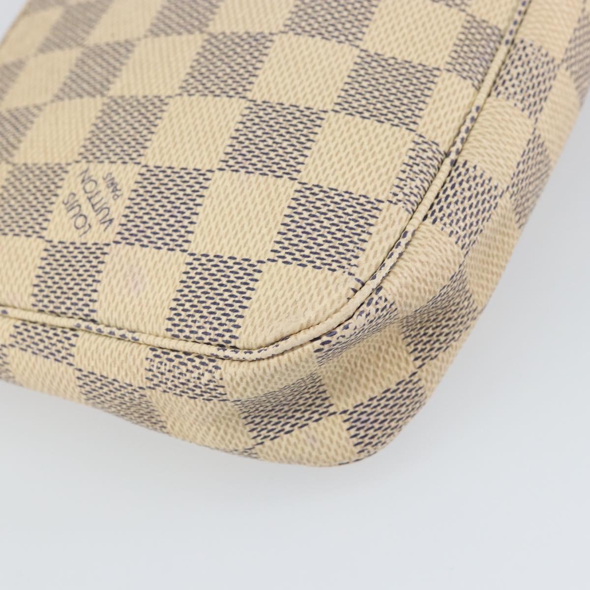 LOUIS VUITTON Damier Azur Pochette Accessoires Pouch N41207 LV Auth 168622