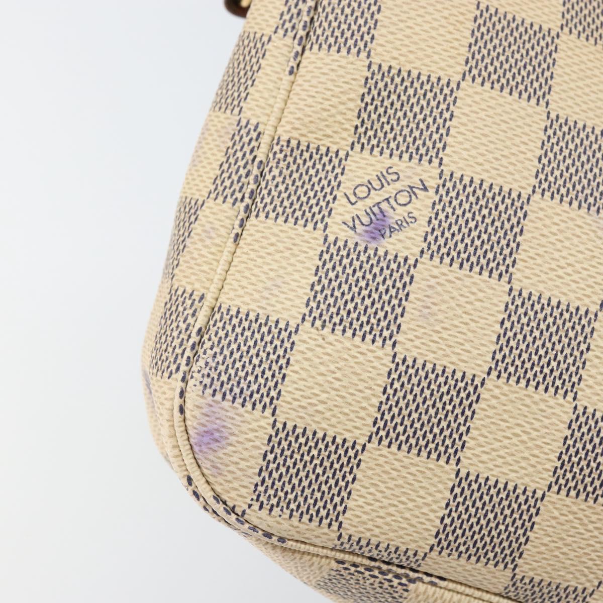 LOUIS VUITTON Damier Azur Pochette Accessoires Pouch N41207 LV Auth 168622