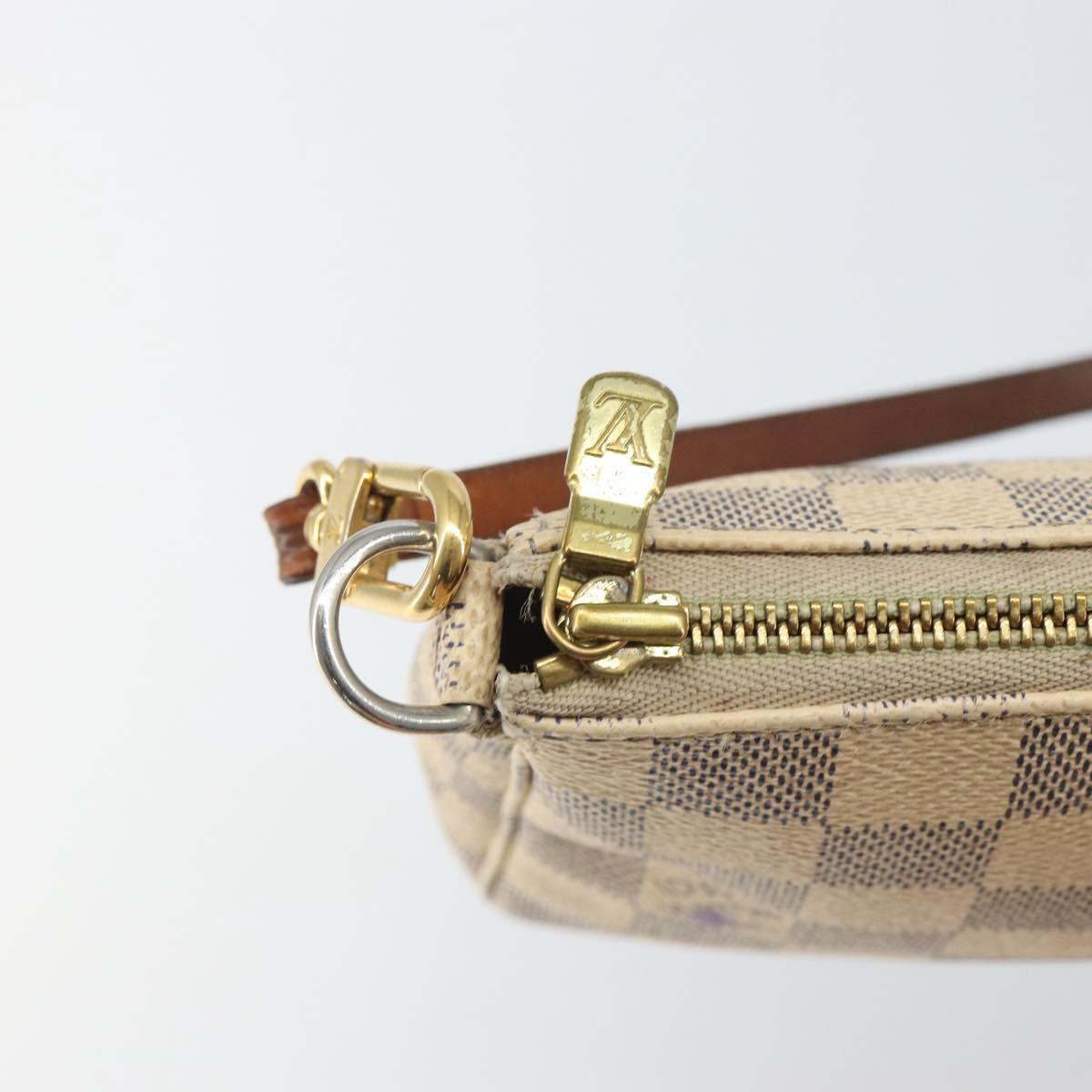 LOUIS VUITTON Damier Azur Pochette Accessoires Pouch N41207 LV Auth 168622