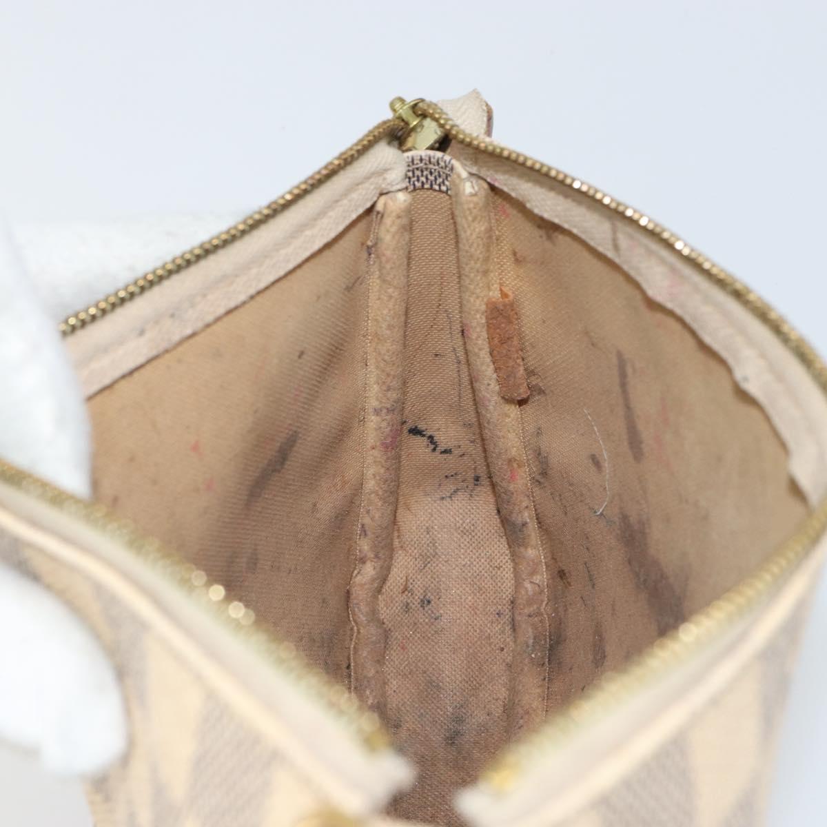 LOUIS VUITTON Damier Azur Pochette Accessoires Pouch N41207 LV Auth 168622