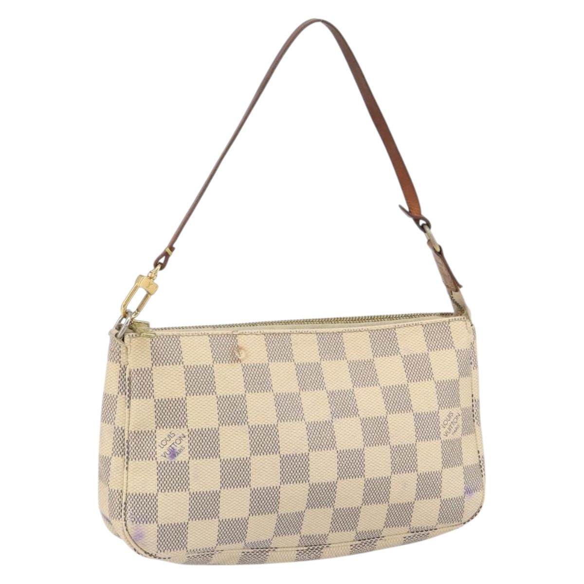 LOUIS VUITTON Damier Azur Pochette Accessoires Pouch N41207 LV Auth 168622