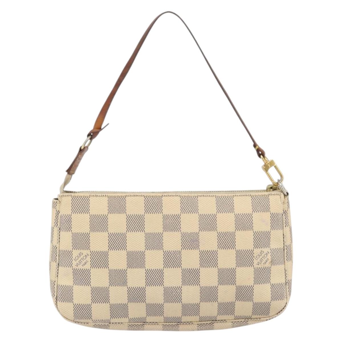 LOUIS VUITTON Damier Azur Pochette Accessoires Pouch N41207 LV Auth 168622
