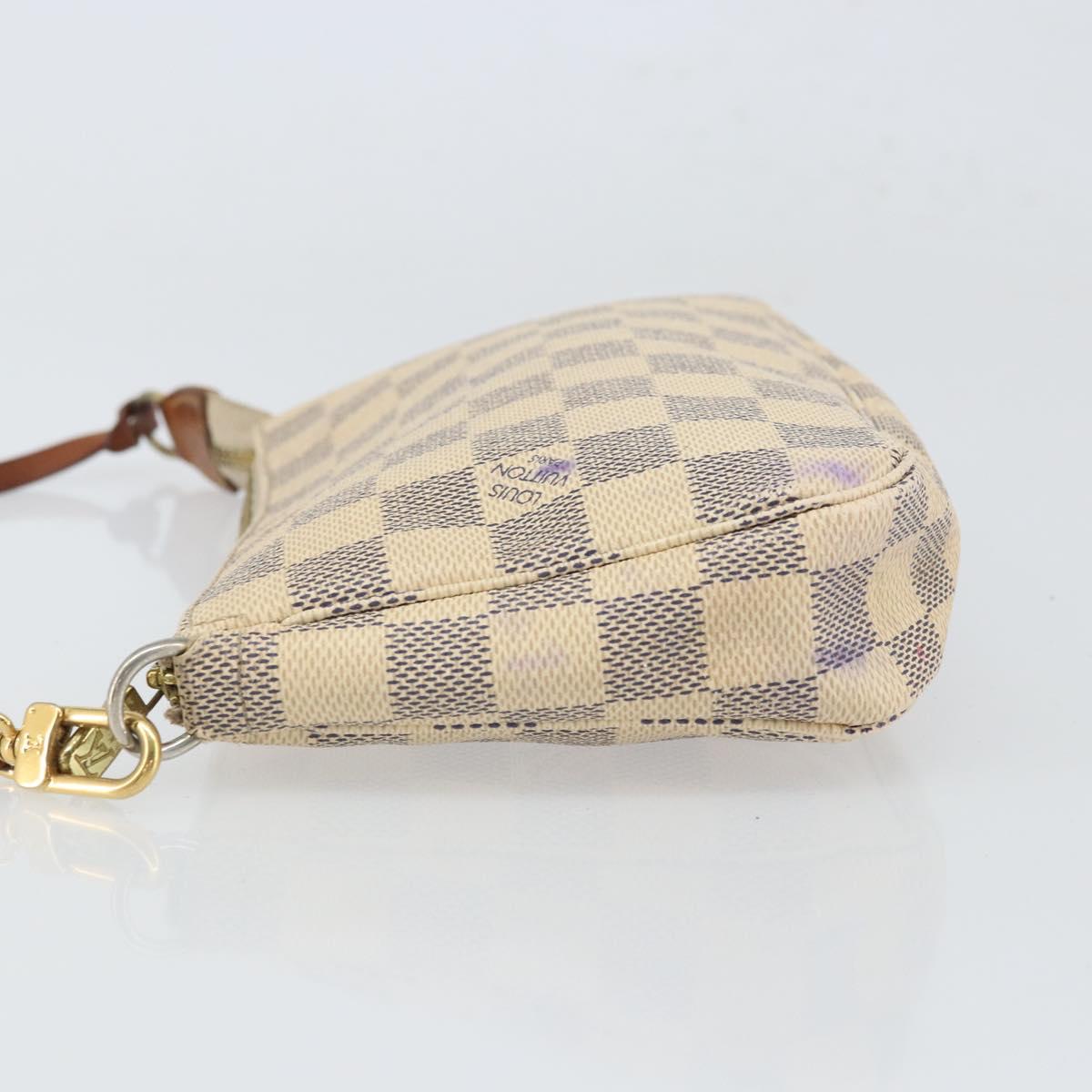 LOUIS VUITTON Damier Azur Pochette Accessoires Pouch N41207 LV Auth 168622