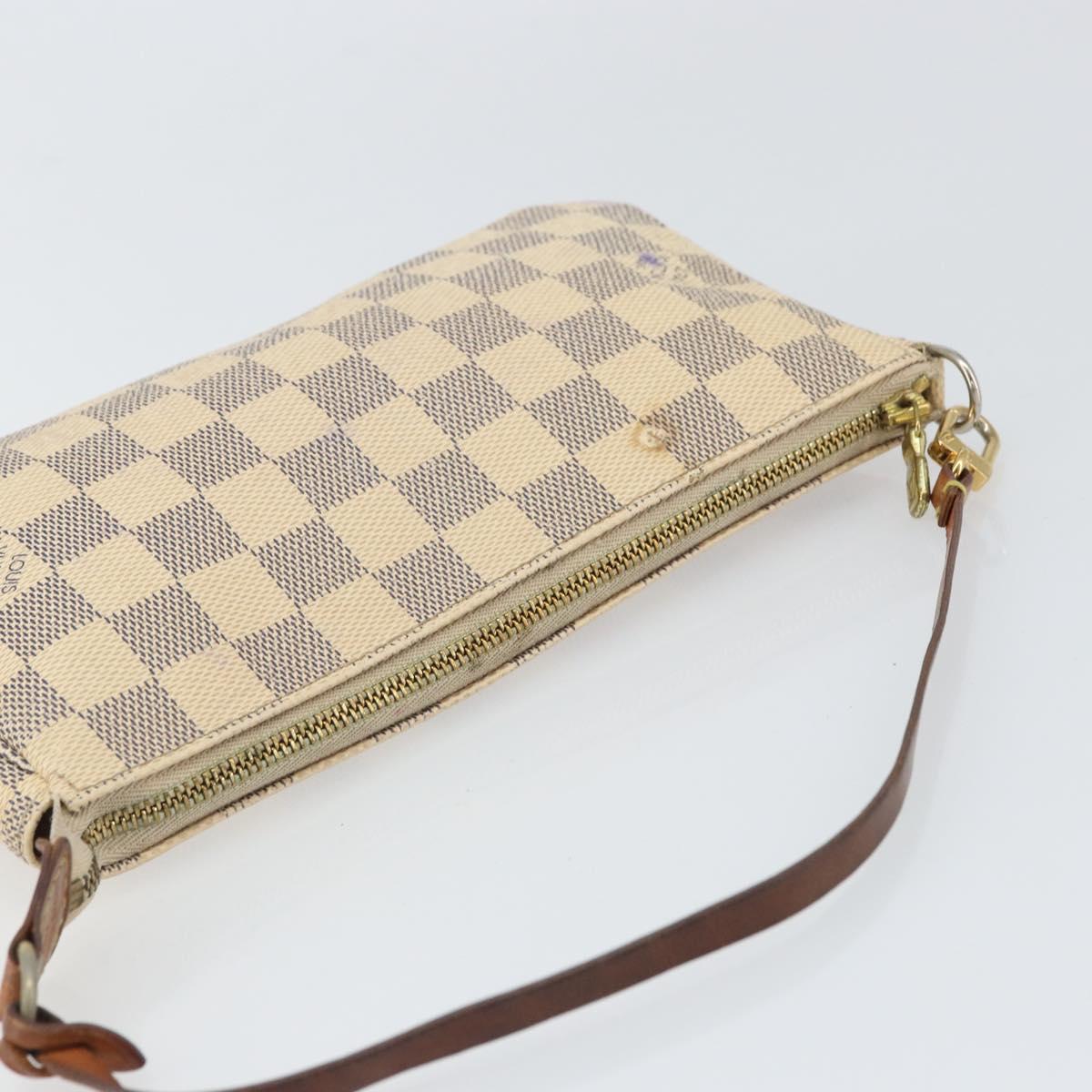 LOUIS VUITTON Damier Azur Pochette Accessoires Pouch N41207 LV Auth 168622