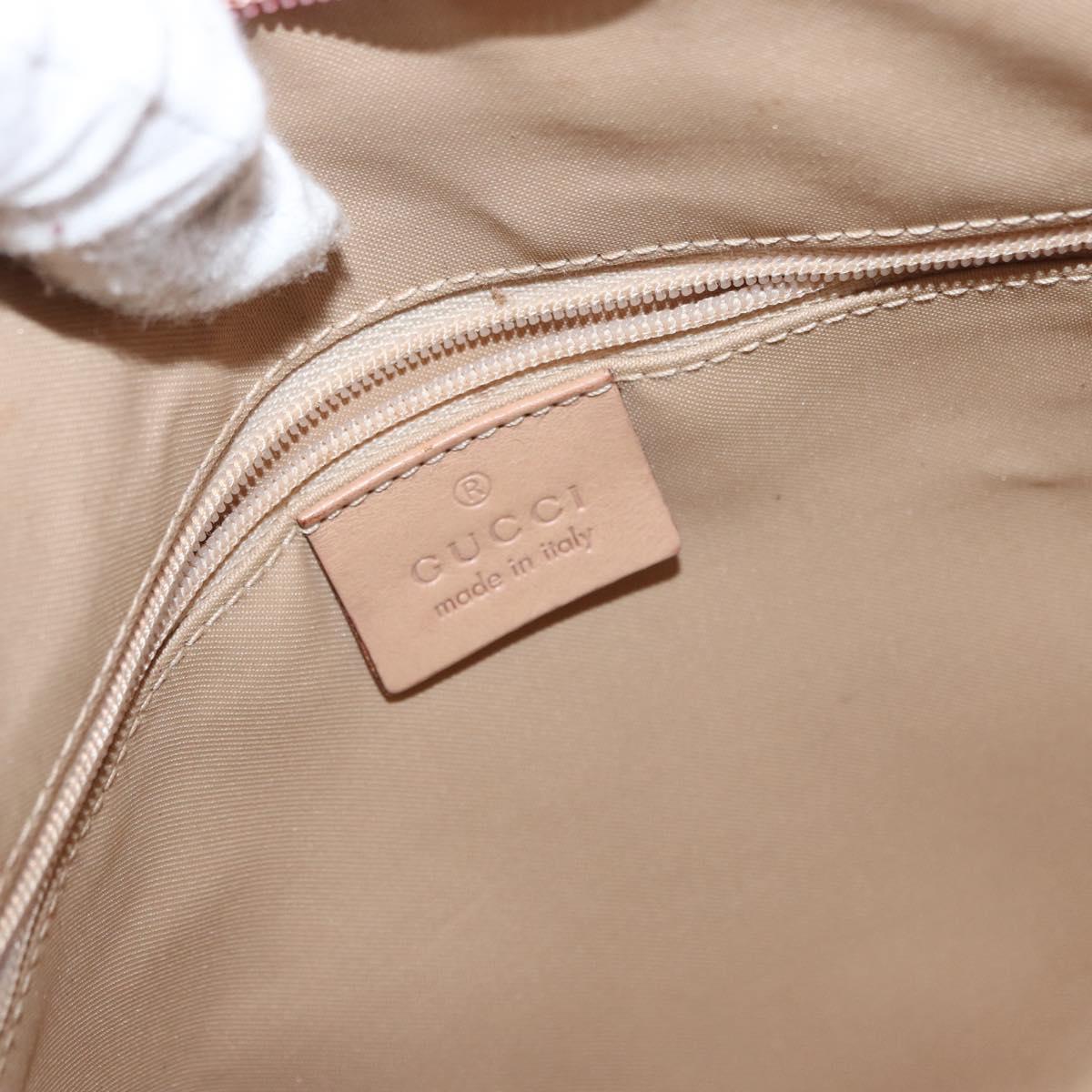 GUCCI GG Canvas Shoulder Bag Pink Silver 001 3386 Auth 168636