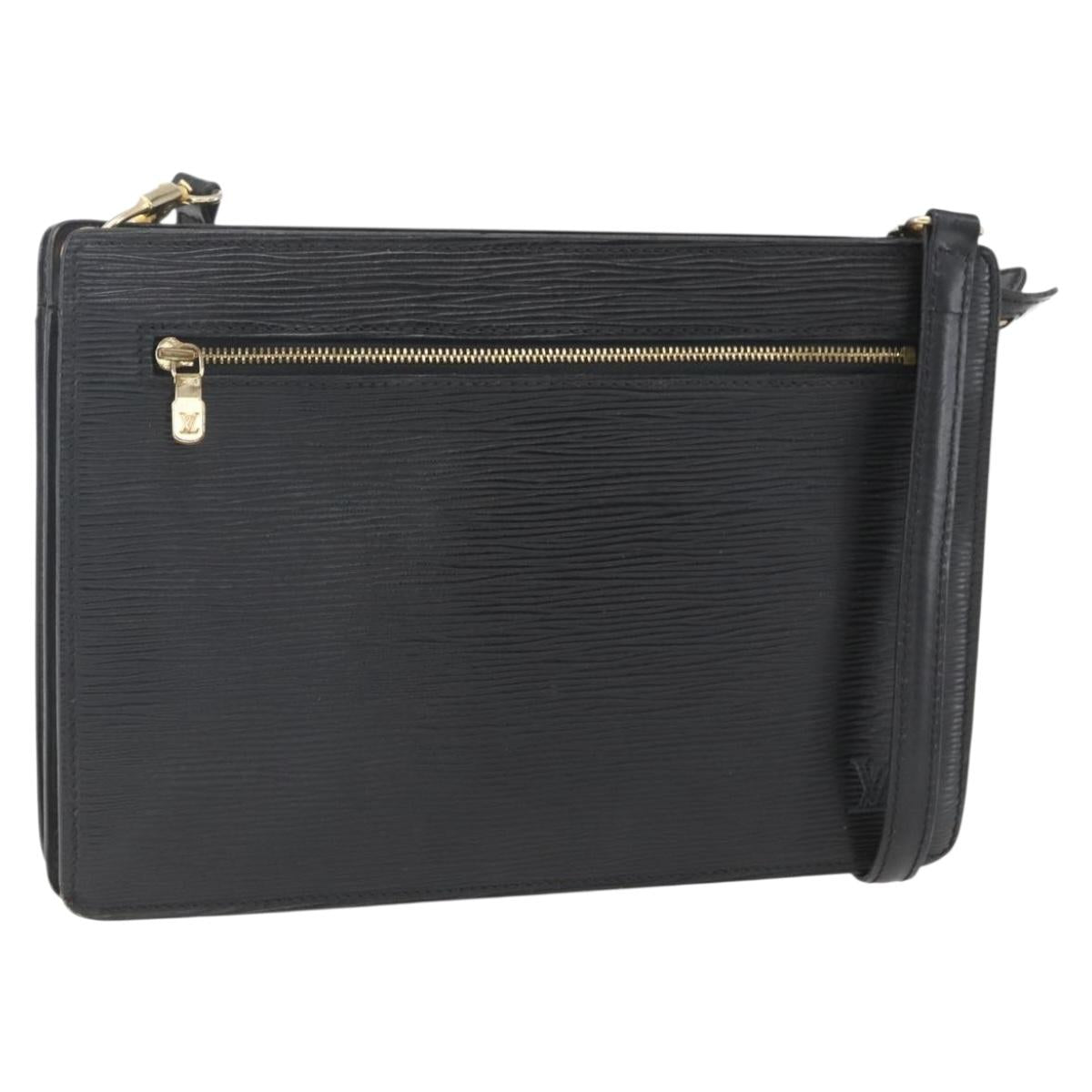 LOUIS VUITTON Epi Angian Shoulder Bag 2way Black M52112 LV Auth 168639