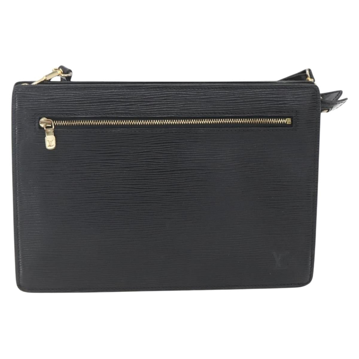 LOUIS VUITTON Epi Angian Shoulder Bag 2way Black M52112 LV Auth 168639