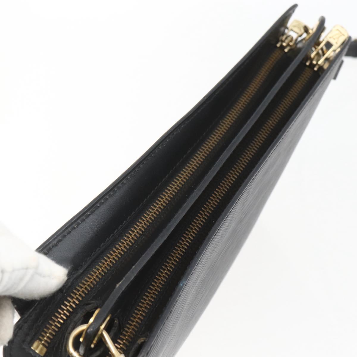 LOUIS VUITTON Epi Angian Shoulder Bag 2way Black M52112 LV Auth 168639