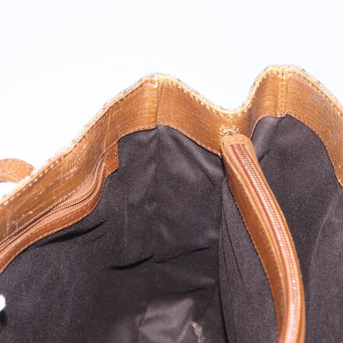 GUCCI Bamboo GG Canvas Hand Bag Beige 112526 Auth 168645