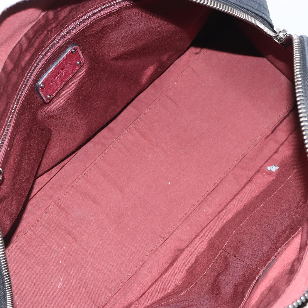 LOEWE Anagram Amazona 36 Hand Bag Canvas Leather Navy Silver Auth 168653