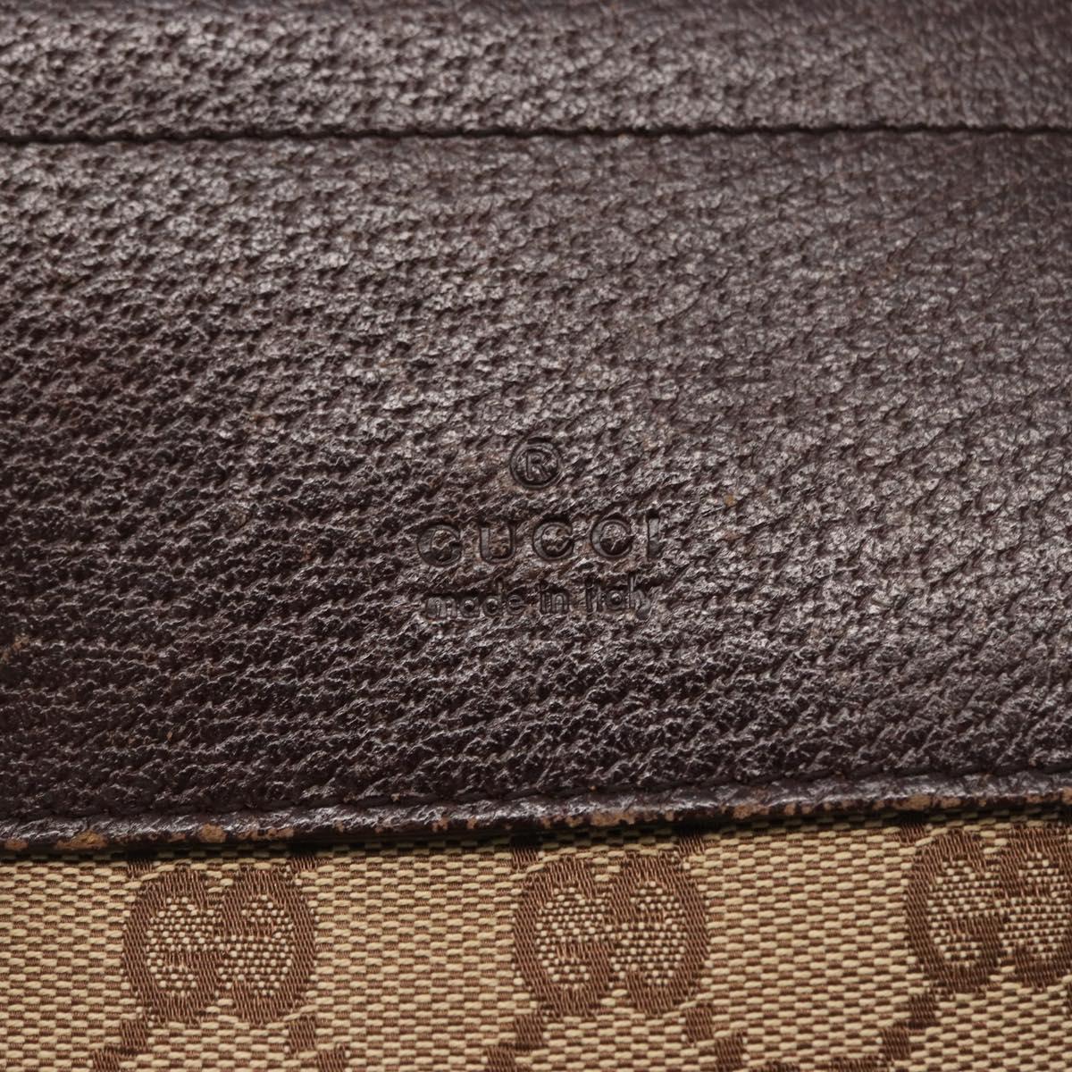 GUCCI GG Canvas Waist bag Beige Silver 28566 Auth 168667