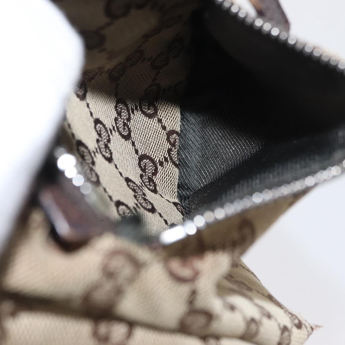 GUCCI GG Canvas Waist bag Beige Silver 28566 Auth 168667