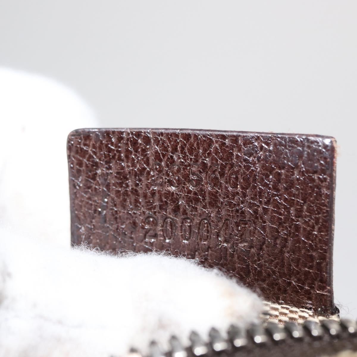 GUCCI GG Canvas Waist bag Beige Silver 28566 Auth 168667