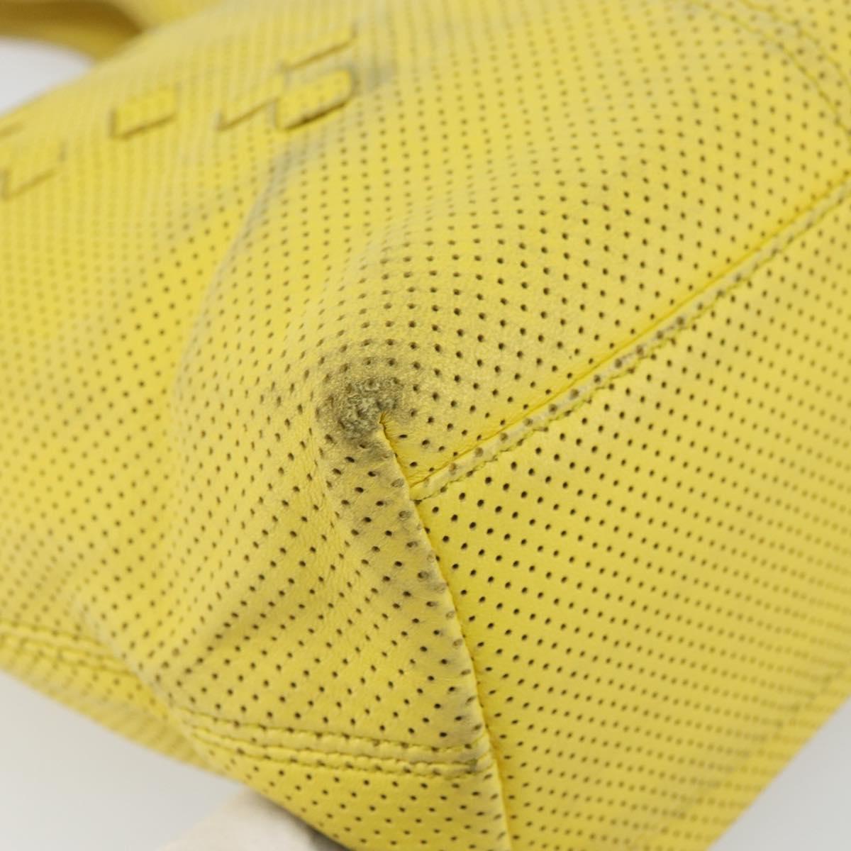 BOTTEGA VENETA INTRECCIATO Hand Bag Leather Yellow 143393 Auth 168672