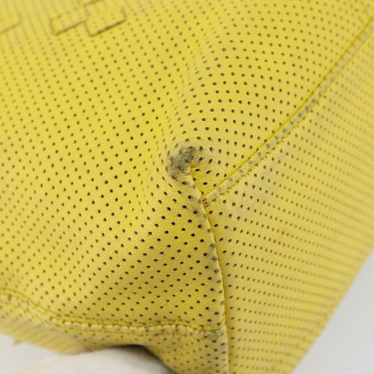 BOTTEGA VENETA INTRECCIATO Hand Bag Leather Yellow 143393 Auth 168672
