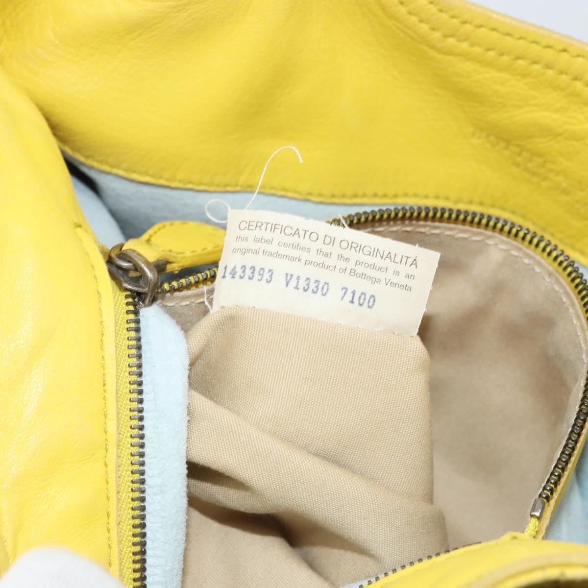 BOTTEGA VENETA INTRECCIATO Hand Bag Leather Yellow 143393 Auth 168672