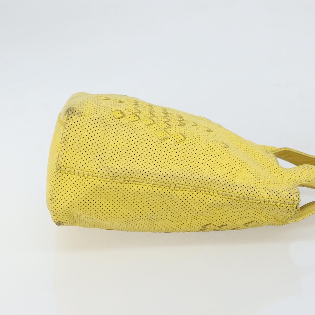 BOTTEGA VENETA INTRECCIATO Hand Bag Leather Yellow 143393 Auth 168672
