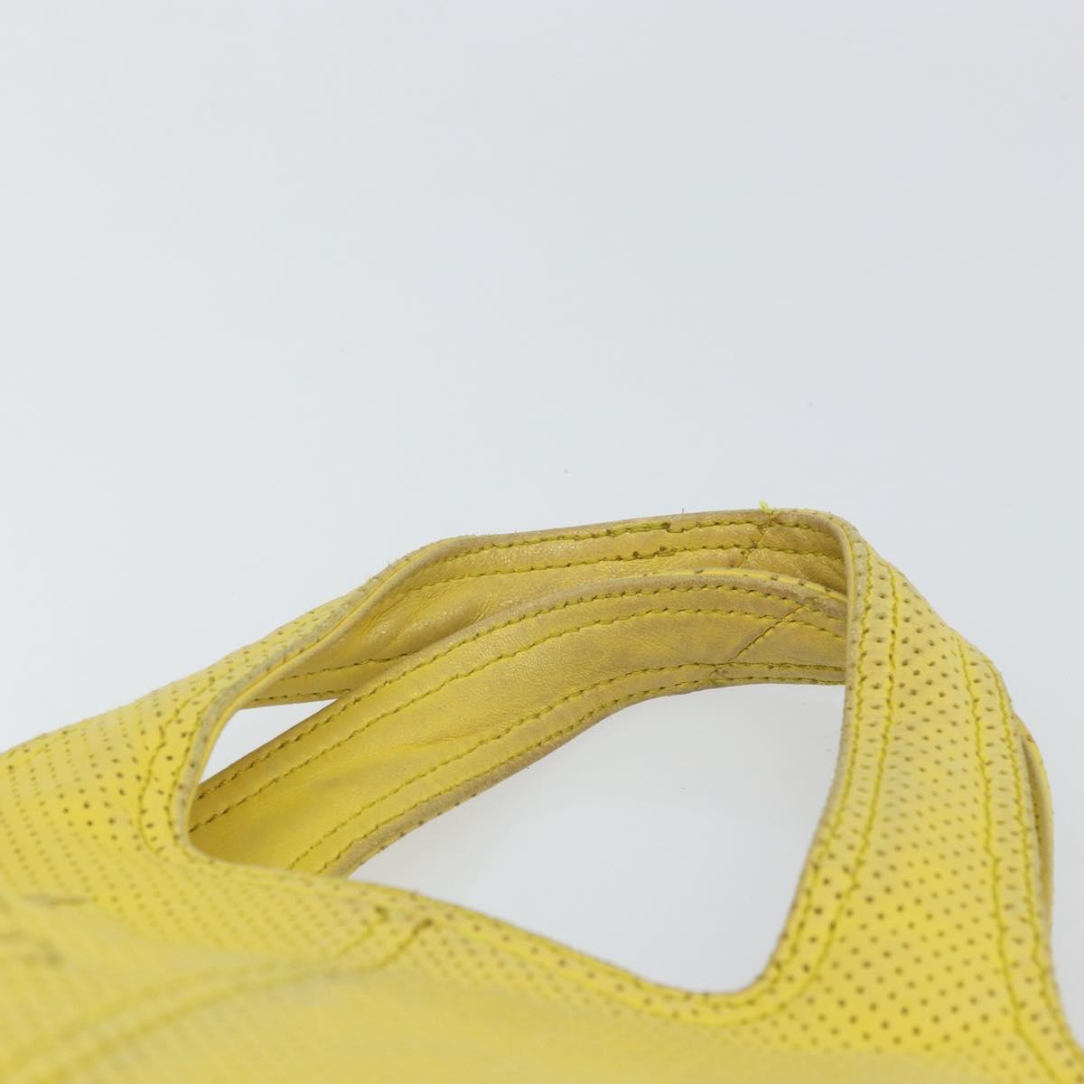 BOTTEGA VENETA INTRECCIATO Hand Bag Leather Yellow 143393 Auth 168672