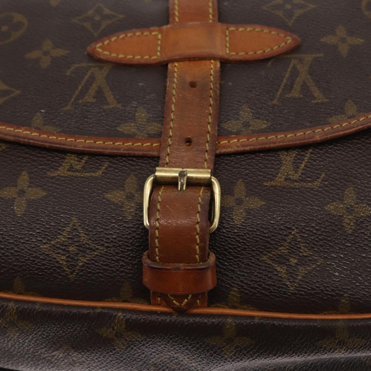 LOUIS VUITTON Monogram Saumur 30 Shoulder Bag M42256 LV Auth 168684