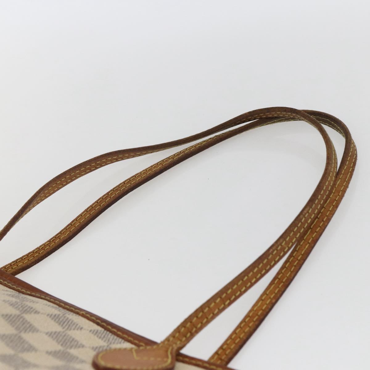 LOUIS VUITTON Damier Azur Neverfull MM Tote Bag N41605 LV Auth 168696