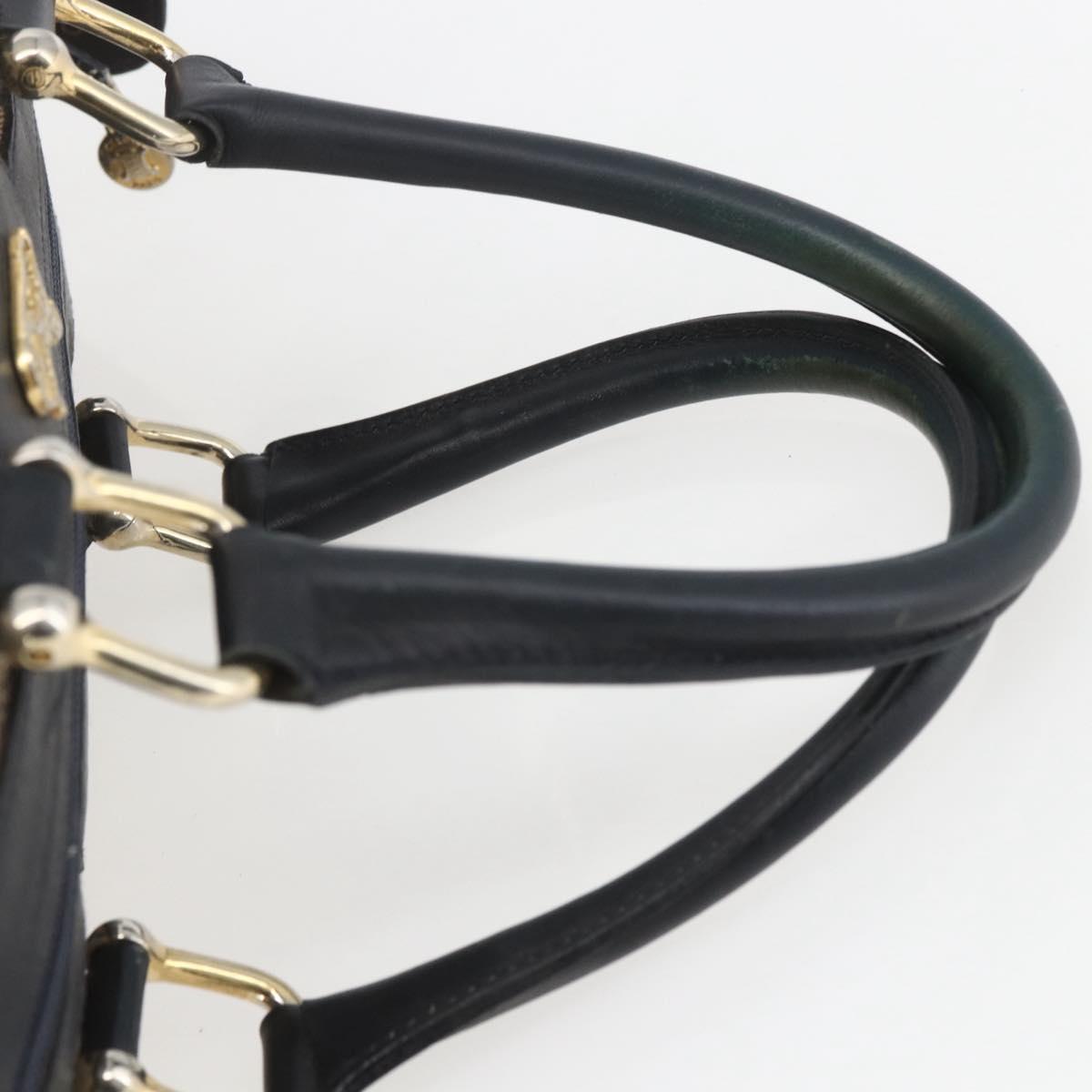 CELINE C Sulky Hand Bag Canvas Beige Gold Auth 168707