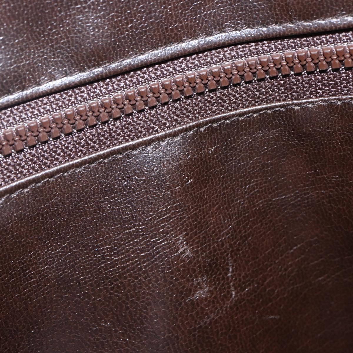 CELINE Macadam Canvas Boston Bag PVC Leather Beige Gold Auth 168715