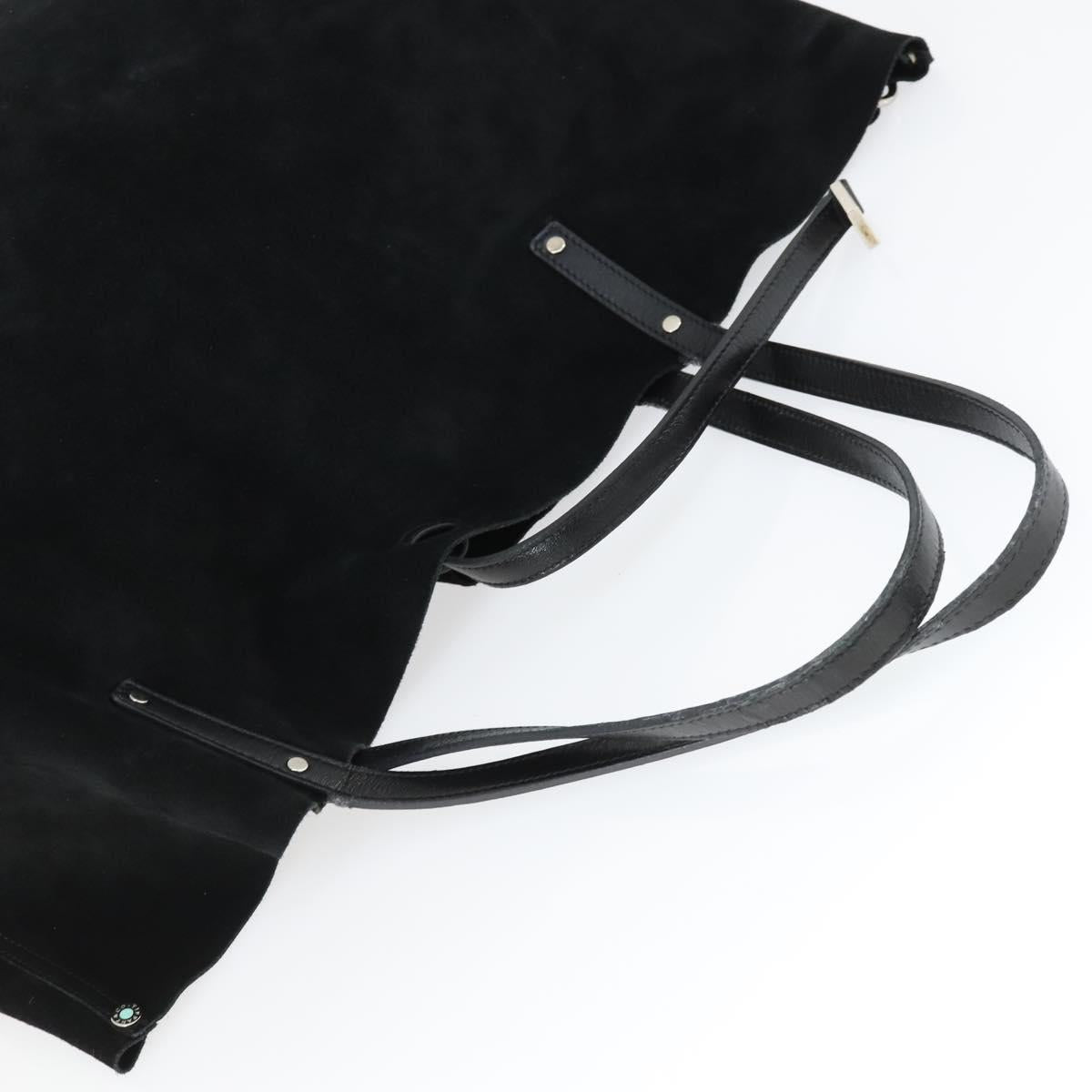 TIFFANY&Co. Reversible Tote Bag Suede Black Auth 168718