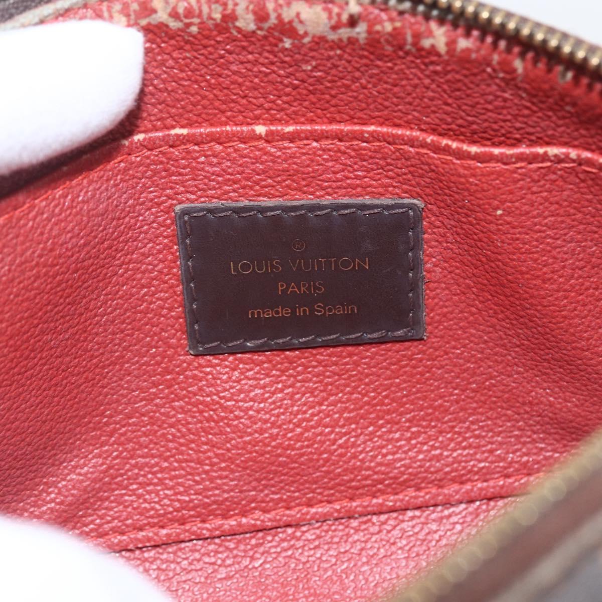 LOUIS VUITTON Damier Ebene Pochette Cosmetic PM Pouch N47516 LV Auth 168750