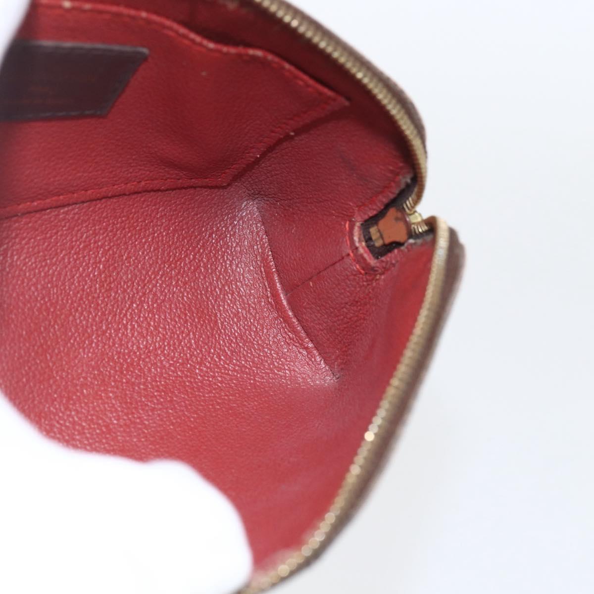 LOUIS VUITTON Damier Ebene Pochette Cosmetic PM Pouch N47516 LV Auth 168750