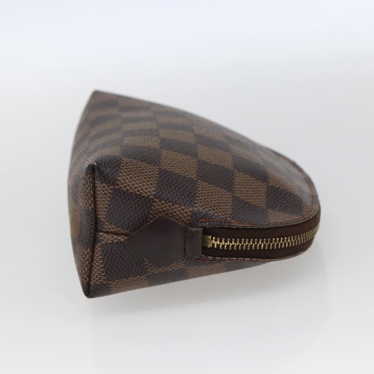 LOUIS VUITTON Damier Ebene Pochette Cosmetic PM Pouch N47516 LV Auth 168750