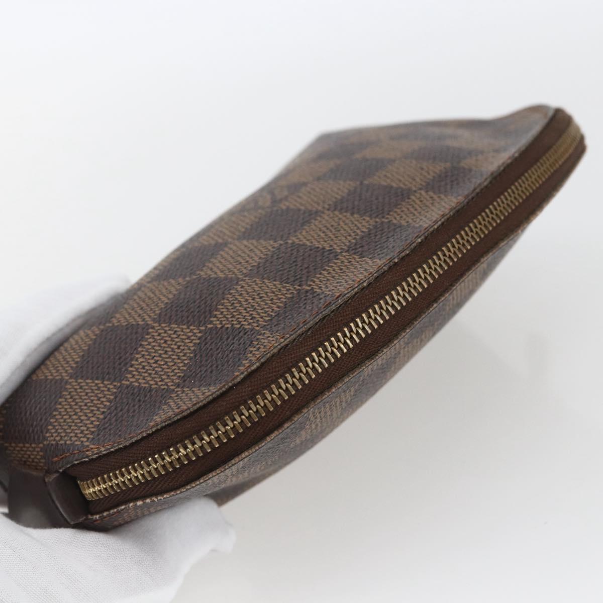 LOUIS VUITTON Damier Ebene Pochette Cosmetic PM Pouch N47516 LV Auth 168750