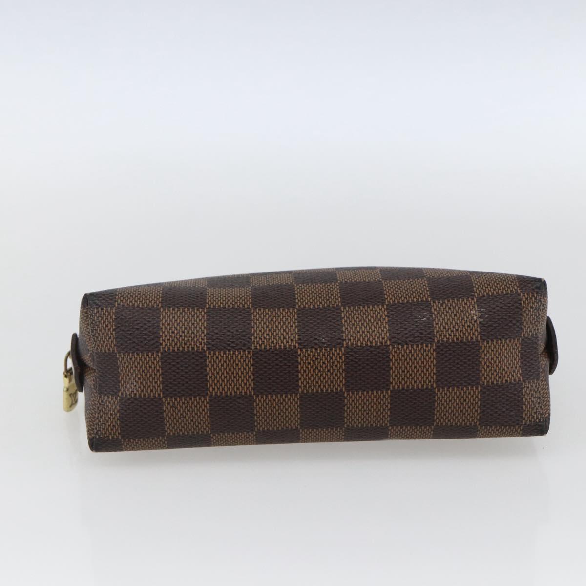 LOUIS VUITTON Damier Ebene Pochette Cosmetic PM Pouch N47516 LV Auth 168750