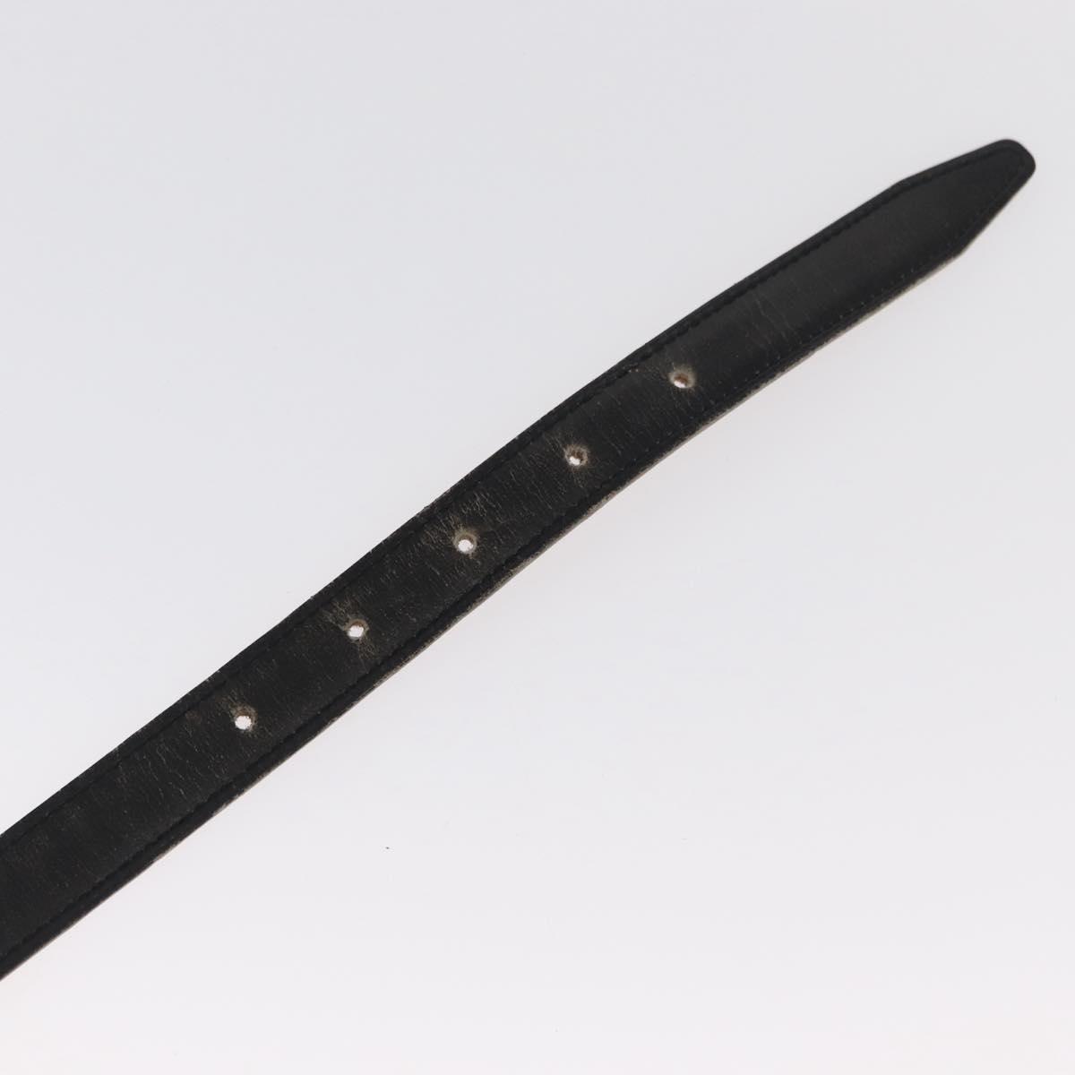 HERMES H Constance Reversible Belt Leather 33.1"" Black Auth 168763