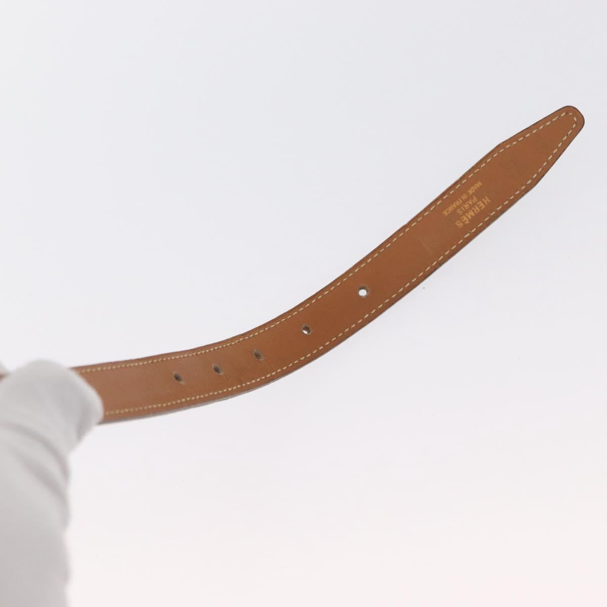 HERMES H Constance Reversible Belt Leather 33.1"" Black Auth 168763