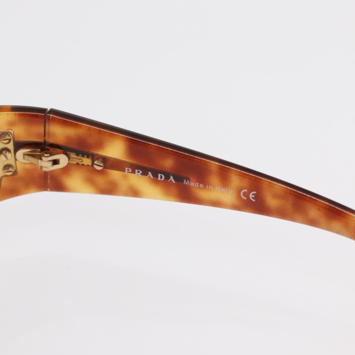 PRADA Sunglasses plastic Brown Auth 168768
