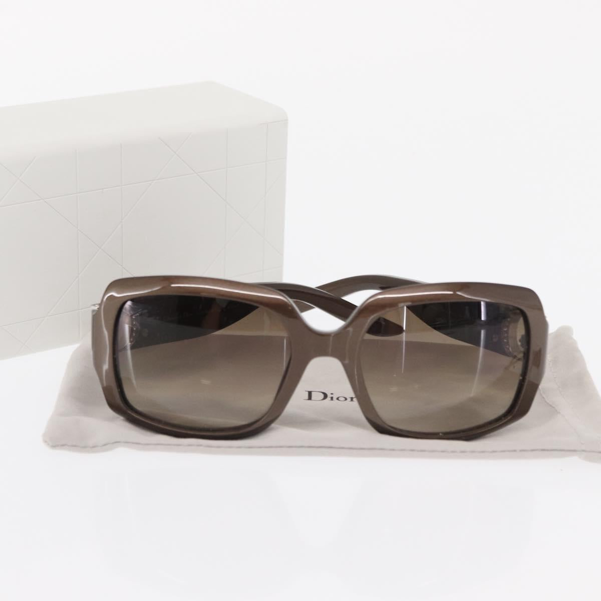 Christian Dior Sunglasses plastic Brown Auth 168776