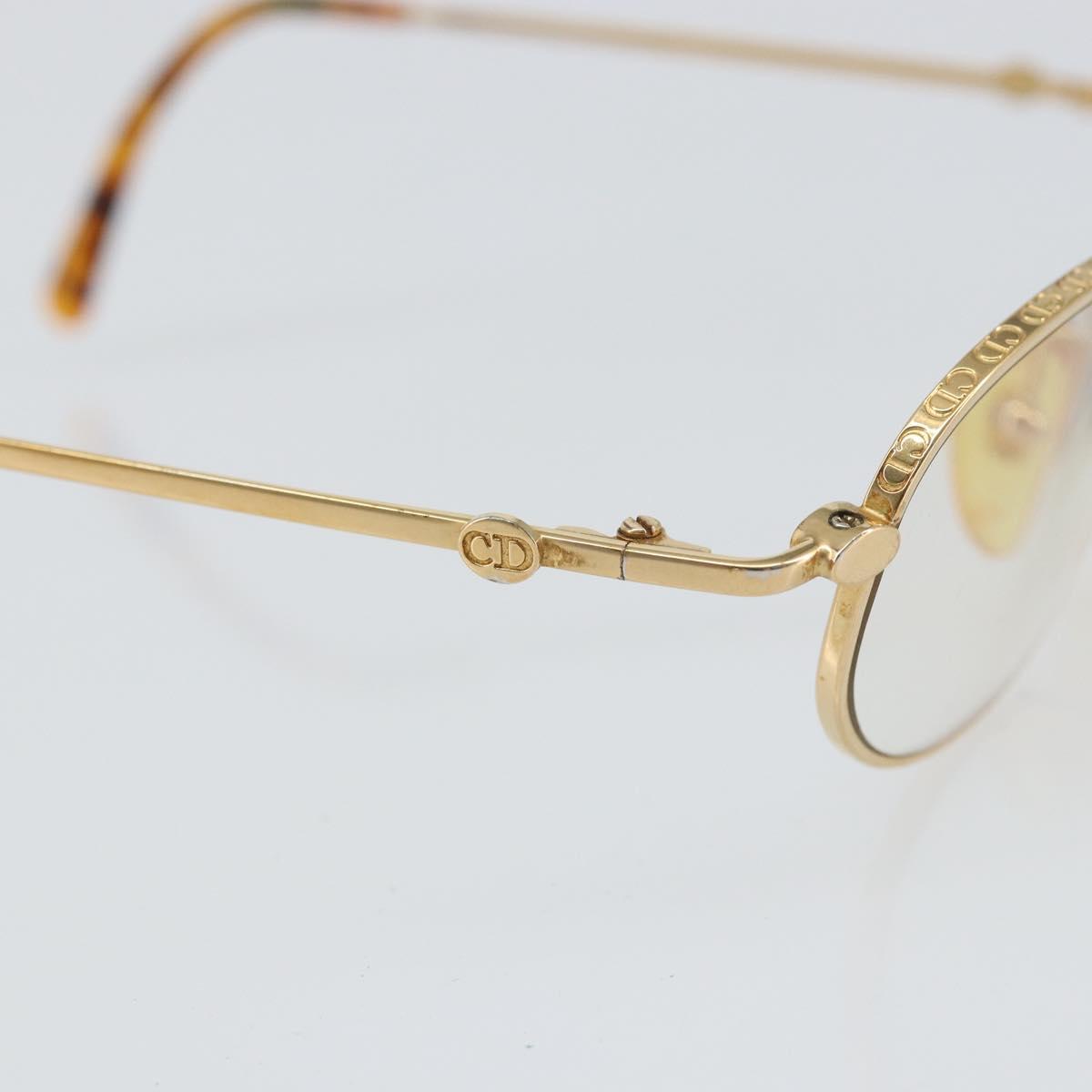 Christian Dior Glasses metal Brown Auth 168779
