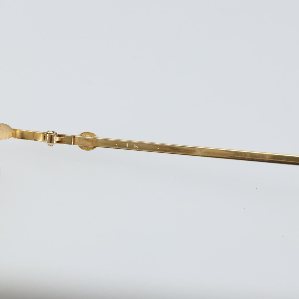 Christian Dior Glasses metal Brown Auth 168779