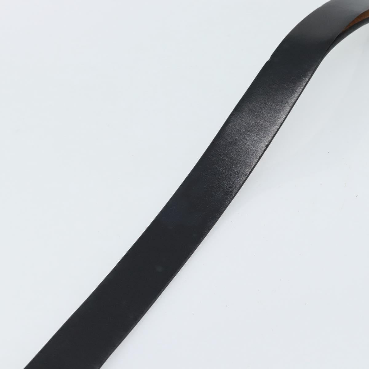 SAINT LAURENT Belt Leather 40.2"" Black Auth 168784