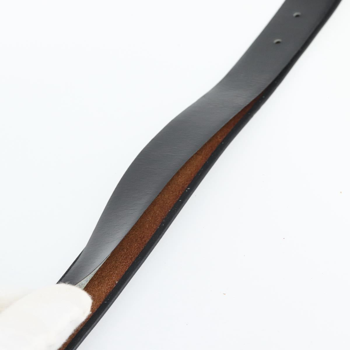 SAINT LAURENT Belt Leather 40.2"" Black Auth 168784