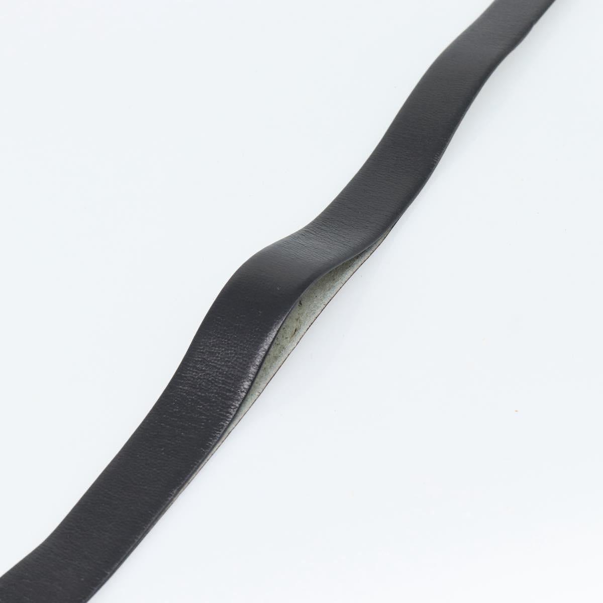 SAINT LAURENT Belt Leather 40.2"" Black Auth 168784
