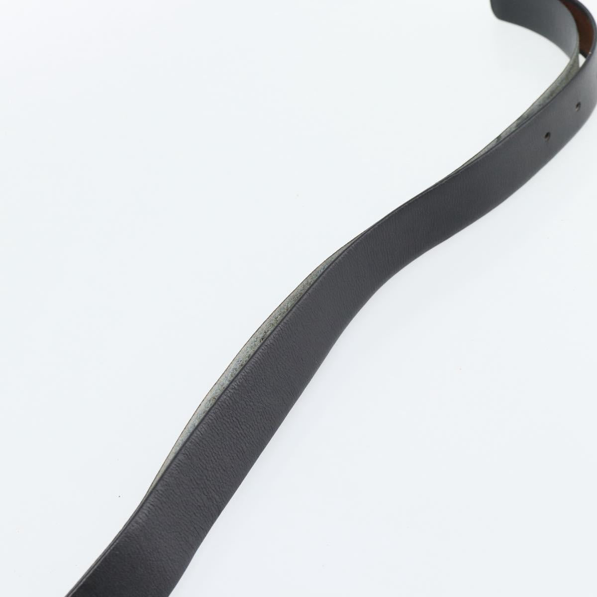 SAINT LAURENT Belt Leather 40.2"" Black Auth 168784