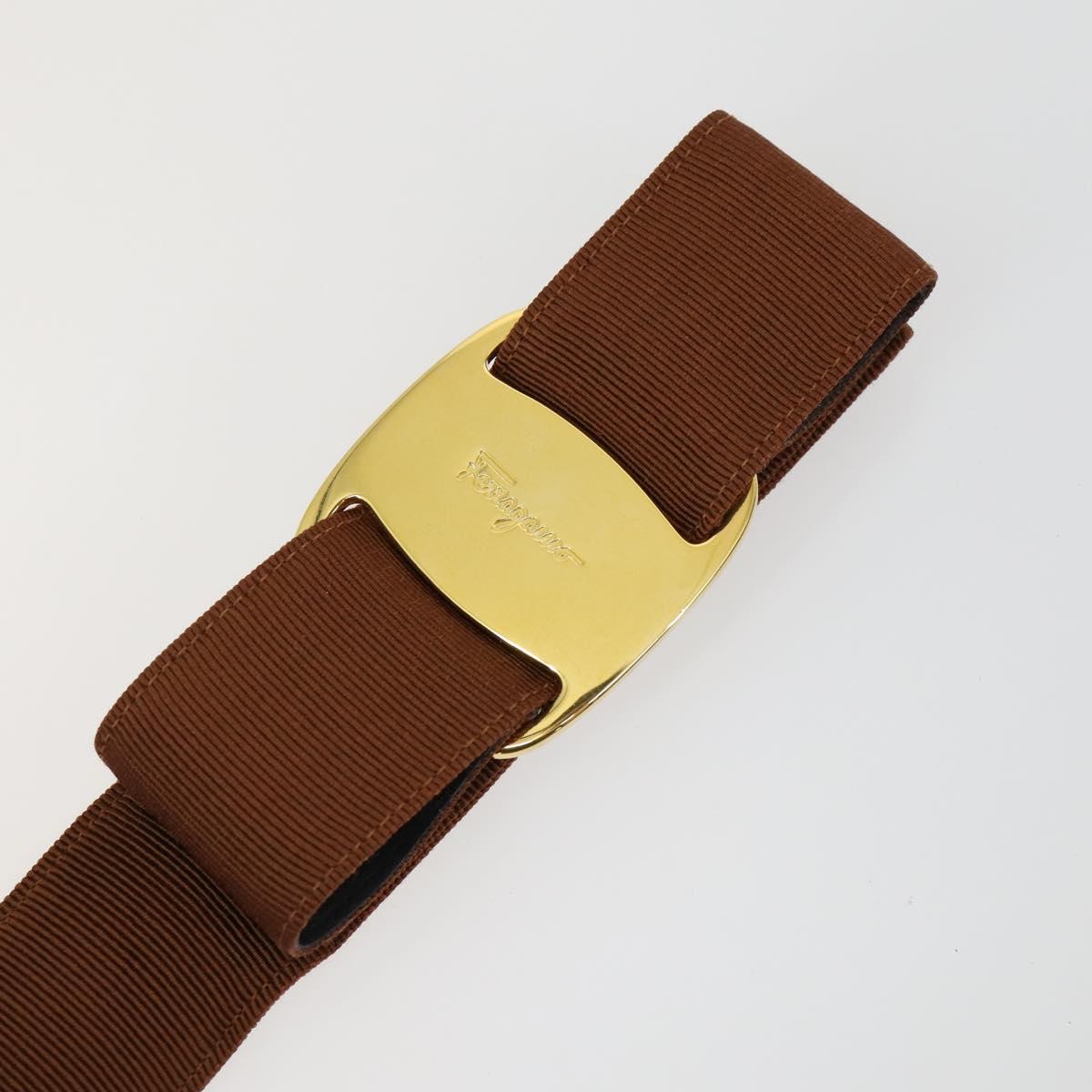 Salvatore Ferragamo Gucci buckle Belt Leather Suede 5 Set Beige Auth 168787