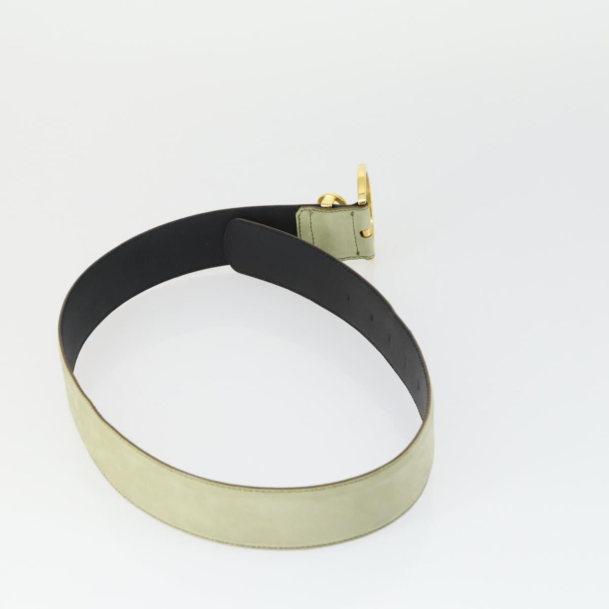 Salvatore Ferragamo Gucci buckle Belt Leather Suede 5 Set Beige Auth 168787