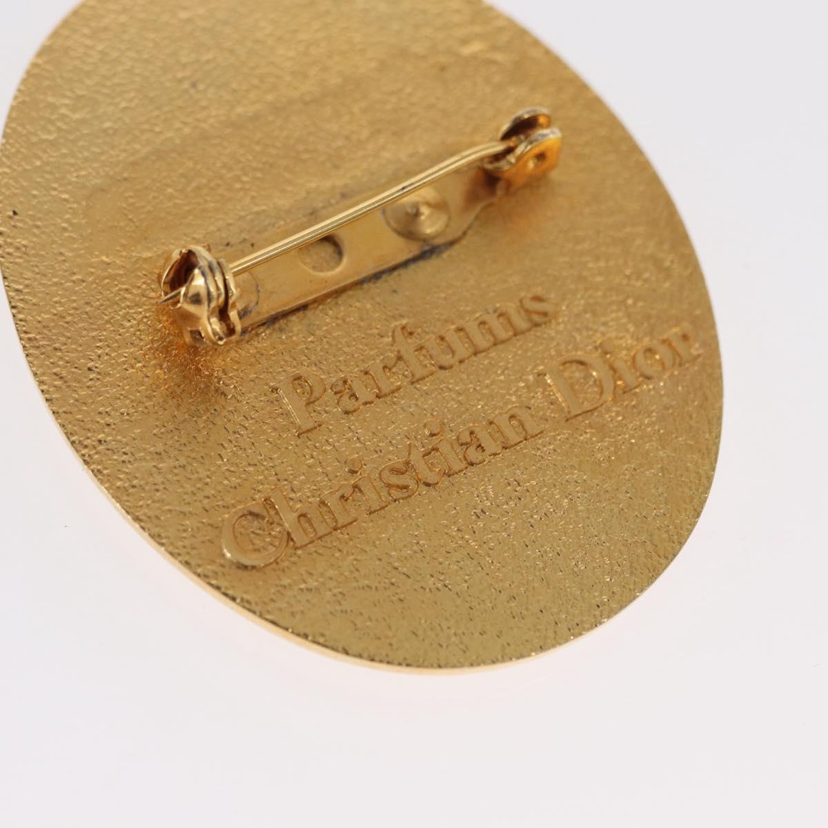Christian Dior Brooch metal Gold Tone Auth 168790