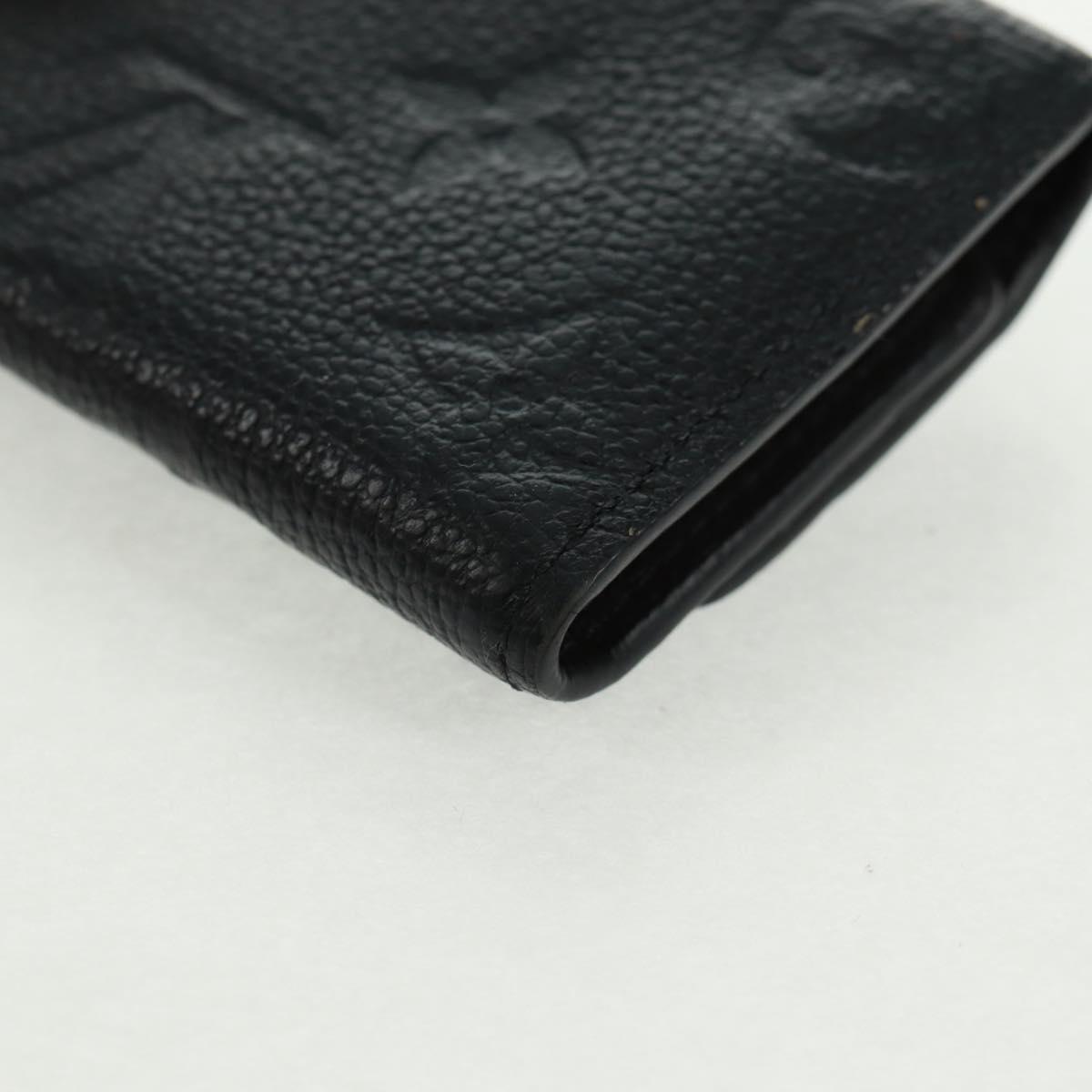 LOUIS VUITTON Monogram Empreinte Multicles 6 Key Case Black M64421 Auth 168814V